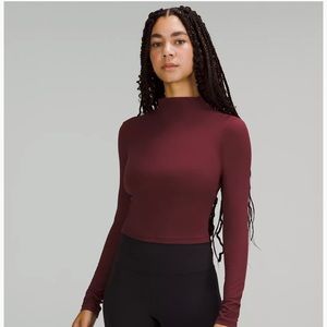 All Aligned Mock Neck Long Sleeve Shirt